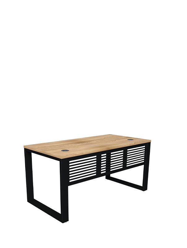 Loop Desk with Cable Holes